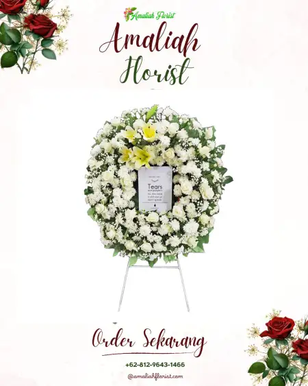 Krans Bunga Duka Way Seputih