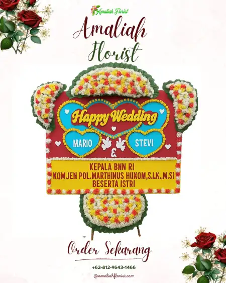 Papan Bunga Pernikahan Way Seputih